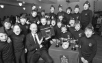 South Side News: Presentation to Mr Irwin by the Junior Boys Brigade at Cathcart Old Parish Church, Glasgow. 15th March 1983.