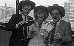 Scottish Airports: Winners of airline tickets presented by Andy Cameron at the Hilton Hotel, Glasgow. 25th April 1983.